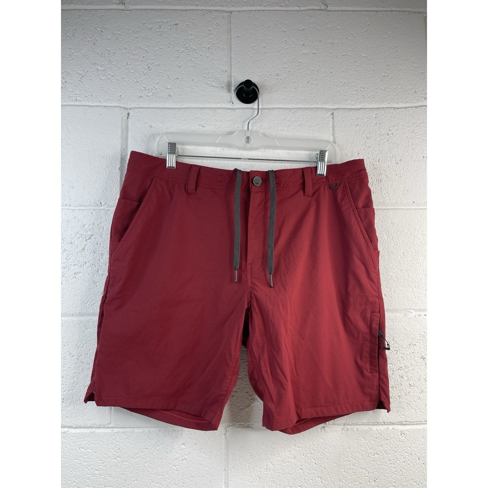 686 Shorts Mens 34 Red Everywhere Featherlight Chino 8" Stretch Zip Pockets UPF